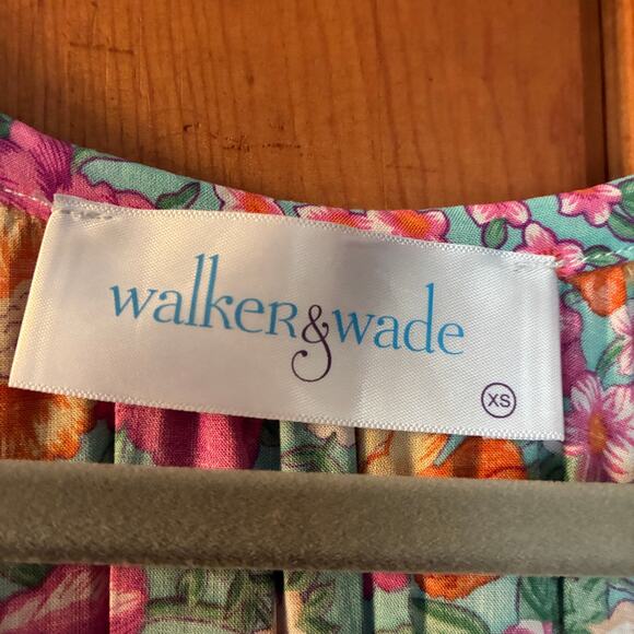 Walker & Wade Anthropologie Sonia Blouse Julep Floral Button Front $158 XS NWOT - Picture 2 of 6